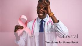  Presentation with eye doctor - Audience pleasing theme consisting of african-american-doctor-man-holding backdrop and a lemonade colored foreground