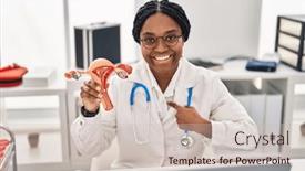  Presentation with proud american - Theme featuring african-american-doctor-woman-holding background and a soft green colored foreground