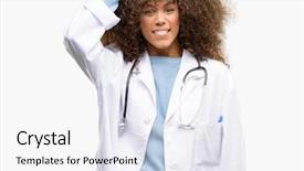  Presentation with african american high school - Audience pleasing slide deck consisting of african american doctor woman medical backdrop and a white colored foreground
