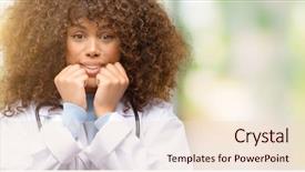  Presentation with colonoscopy african american patient - Slides featuring african american doctor woman medical background and a  colored foreground