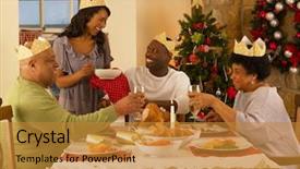  Presentation with christmas dinner - Amazing presentation theme having african american family having christmas backdrop and a  colored foreground