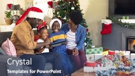  Presentation with family - Presentation enhanced with african-american-family-siting and a  colored foreground