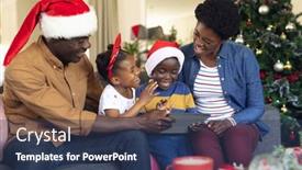  Presentation with american - PPT layouts consisting of african-american-family-siting background and a ocean colored foreground