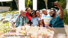  Presentation with african american - Theme with african-american-family-spending-time background and a lemonade colored foreground