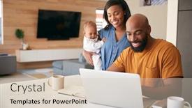  Presentation with african american baby - Amazing PPT theme having african-american-family-with-baby backdrop and a lemonade colored foreground