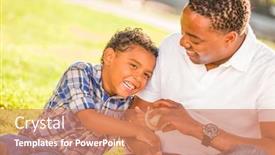  Presentation with race - Theme consisting of african-american-father-and-mixed background and a coral colored foreground