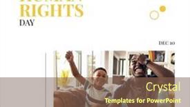  Presentation with american equality - Presentation theme having african-american-father-and-son background and a tawny brown colored foreground