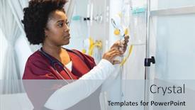  Presentation with doctor african - PPT theme consisting of african-american-female-doctor-wearing background and a  colored foreground