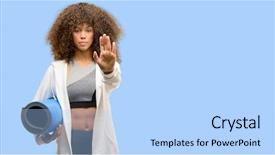  Presentation with training - Amazing PPT layouts having african american fitness woman training backdrop and a  colored foreground