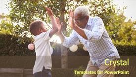  Presentation with black lives matter movement - Beautiful presentation theme featuring african american free - black grandfather playing with his backdrop and a tawny brown colored foreground