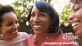  Presentation with black women pray - Colorful PPT theme enhanced with african american free - black mother and two adult backdrop and a tawny brown colored foreground