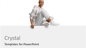  Presentation with bleached - Presentation theme consisting of african-american-gen-z-guy background and a white colored foreground