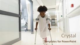  Presentation with african american patient - PPT theme consisting of african-american-girl-patient-walking background and a lemonade colored foreground