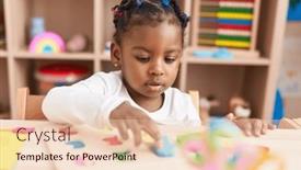  Presentation with maths - PPT theme consisting of african-american-girl-playing background and a lemonade colored foreground