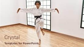  Presentation with kimono - Presentation enhanced with african-american-girl-wearing-kimono background and a lemonade colored foreground