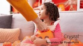  Presentation with princess - Presentation featuring african-american-girl-wearing-princess background and a coral colored foreground