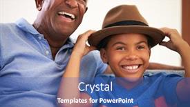  Presentation with grandfather - Colorful slides enhanced with african-american-grandfather-and-grandson backdrop and a ocean colored foreground