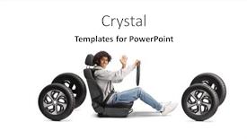  Presentation with driving - Slide set enhanced with african-american-guy-driving background and a white colored foreground