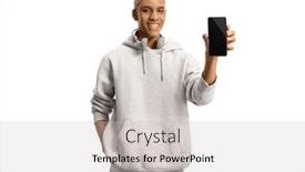  Presentation with generation and african american culture - Slide deck with african-american-guy-with-blanched background and a light gray colored foreground