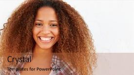  Presentation with outdoors - Audience pleasing presentation theme consisting of african american hair - portrait of woman standing outdoors backdrop and a red colored foreground