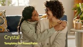  Presentation with mom - Theme with african-american-happy-teenage-girl background and a violet colored foreground