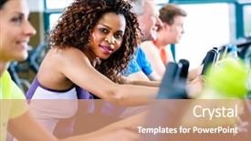  Presentation with young people diversity - Presentation theme featuring african american health - diversity group of young background and a coral colored foreground