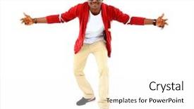  Presentation with hip hop dancing - PPT layouts enhanced with african american hip hop dancer background and a white colored foreground
