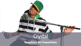  Presentation with hip hop - PPT layouts consisting of african american hip hop singer background and a gray colored foreground
