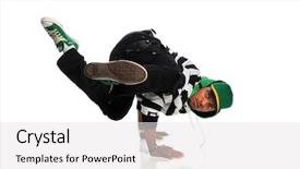  Presentation with hip hop - PPT theme featuring african american hip hop background and a white colored foreground