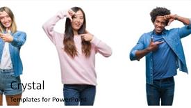  Presentation with chinese american - Cool new slide set with african american hispanic and chinese backdrop and a lemonade colored foreground