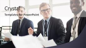  Presentation with black men in suit - Amazing PPT layouts having african american leadership training - adult multiracial men in suits backdrop and a white colored foreground