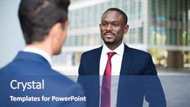  Presentation with social business people network - Audience pleasing PPT theme consisting of african american leadership training - business people having a conversation backdrop and a  colored foreground