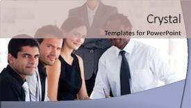  Presentation with mature masked female surgeon - Cool new presentation design with african american leadership training - mature female manager with her backdrop and a mint green colored foreground