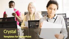  Presentation with two black women - Beautiful PPT theme featuring african american leadership training - two pretty young women backdrop and a  colored foreground