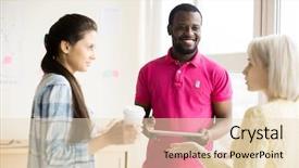  Presentation with two black women - PPT theme having african american leadership training - two young women and black background and a lemonade colored foreground