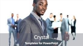 Presentation with african american business - Colorful PPT layouts enhanced with african american leadeship - business man and his team backdrop and a gray colored foreground