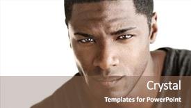  Presentation with good - Cool new PPT theme with african american male - highly detail portrait of young backdrop and a tawny brown colored foreground
