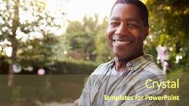  Presentation with ship yard transport - Colorful theme enhanced with african american male - portrait of mature man backdrop and a tawny brown colored foreground