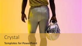  Presentation with movement - Presentation featuring african-american-male-american-football background and a yellow colored foreground