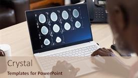  Presentation with healthcare communication - Presentation design with african-american-male-doctor-using background and a soft green colored foreground