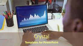  Presentation with african american business - Slide set enhanced with african-american-male-entrepreneur-analyzing background and a violet colored foreground