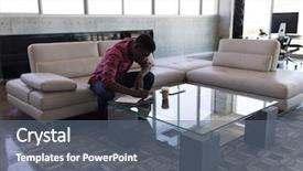  Presentation with african american presenter - Amazing slide set having african-american male executive writing backdrop and a ocean colored foreground