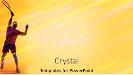  Presentation with tennis - Presentation design with african-american-male-tennis-player background and a light gray colored foreground