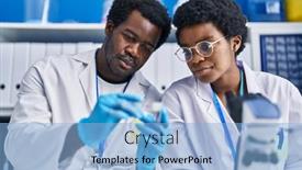  Presentation with sample - PPT layouts with african-american-man-and-woman background and a light blue colored foreground
