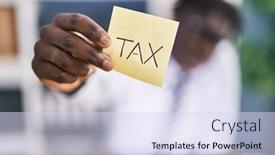  Presentation with african american business - Slide set enhanced with african-american-man-business-worker background and a sky blue colored foreground