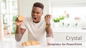  Presentation with biscuit - Cool new slide deck with  backdrop and a  colored foreground