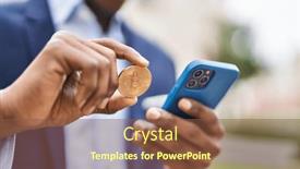  Presentation with executive - Slide set consisting of african-american-man-executive-using background and a tawny brown colored foreground