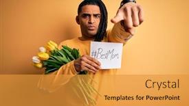  Presentation with african american mothers - Beautiful theme featuring african-american-man-holding-best backdrop and a gold colored foreground