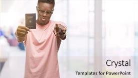  Presentation with populations african american - Slide deck consisting of african american man holding german background and a  colored foreground