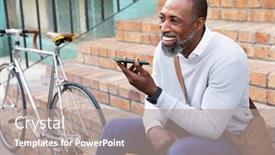  Presentation with standing sitting - Audience pleasing slide deck consisting of african-american-man-out backdrop and a gray colored foreground